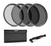Neewer Kit de Filtre d'objectif ND 62 mm : ND2 ND4 ND8 ND16, Stylo de Nettoyage d'objectif, Pochette Filtre à densité Neutre et kit d'accessoires Compatible avec Les appareils Photo Reflex numériques