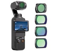 Neewer Lot de 4 filtres à Effet magnétique compatibles avec DJI OSMO Pocket 3 Creator Combo Accessoires, 8X Star/Blue Streak Anamorphique/Réduction de la Pollution Lumineuse/Diffusion Noire 1/4