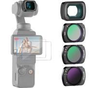 NEEWER Kit de Filtre ND Variable Compatible avec DJI Osmo Pocket 3 Creator Combo Accessoires avec 180° 0,75X Objectif Grand Angle & Protecteurs d'Écran, Variable ND2-32 + ND64-512 + Filtre CPL, FL-B15