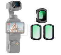 NEEWER Kit de Filtres pour Pocket 4 et Pocket 3,Objectif Grand Angle 0,75x+ Diffuseur Noir 1/4+Filtre LPR+Protecteur d'écran,Accessoire Caméra d'action Compatible avec DJI Osmo Pocket 4 & 3, FL-C84