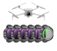 NEEWER Kit de filtres CPL/ND compatibles avec DJI Mini 5 Pro (CPL/ND8/ND16/ND32/ND64/ND128), filtres polarisants circulaires à densité Neutre, à Clipser, Multicouches, Accessoires pour Drone,6 Pack