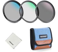 NEEWER Kit de Filtres d'Objectif 58mm UV/CPL/ND, Protection UV, Polarisation Circulaire et Densité Neutre (ND9), avec Verre Optique Multicouche, Cadre Fin et étui de Rangement Pliable Amélioré