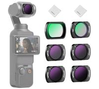 NEEWER Kit de Filtres Magnétiques ND CPL UV Compatible avec DJI Osmo Pocket 4 3 Xtra Muse Creator Combo Accessoires,6 Filtres Polarisés ND(ND16/PL ND32/PL ND64/PL ND256/PL)+2 Chiffons de Nettoyage