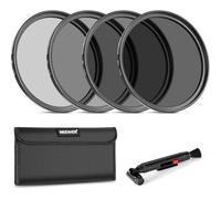 NEEWER Kit de Filtres ND 77mm: ND2 ND4 ND8 ND16, Stylo de Nettoyage d'Objectif, Pochette de Filtre,Filtre à Densité Neutre et Accessoires Compatible avec Canon Nikon Sony Panasonic avec Objectif 77mm