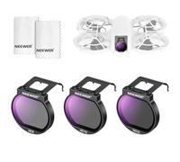 NEEWER Kit de Filtres ND Compatibles avec DJI Neo, ND8+ND16+ND32, Verre Optique HD Multicouche Fin, 3PCS, Accessoires pour Objectif de Caméra Drone à Densité Neutre avec 2 Chiffons Nettoyage, FL-N32