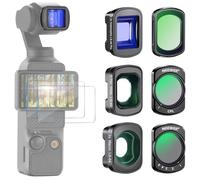 NEEWER Kit de filtres ND(ND Variable 2-32,CPL,diffuseur Noir 1/4) et Objectif Grand Angle 0,75x,Objectif Macro 2X,Objectif anamorphique Bleu 1,2X,compatibles avec DJI Osmo Pocket 4 3 Xtra Muse,FL-B28