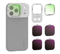 NEEWER Kit de filtres ND pour Coque de téléphone PA134 Compatible avec iPhone 17 Pro Max,Comprenant des filtres à densité Neutre ND8/16/32/64, Un diffuseur Noir 1/4,Argent