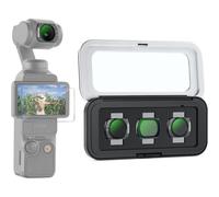 NEEWER Kit de Filtres ND Variables Compatible avec DJI Pocket 3, ND2-32 + CPL +Diffusion Noire 1/4, Filtres Polarisants Circulaires à Densité Neutre Magnétique,Accessoires Objectifs de Caméra d'Action