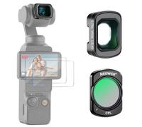 NEEWER Kit de Filtres pour Objectif Compatible avec DJI Osmo Pocket 3/4/Xtra Muse, Filtre CPL Magnétique, Objectif Grand Angle 0,75x, Champ de Vision de 108°, Accessoires de Protection d'écran, FL-B29