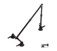 NEEWER Kit de Fixation pour Voiture à Triple Ventouse, 2 Rallonges de 61cm en Alliage d'Aluminium,Rail NATO,Adaptateur pour Caméra Action Compatible avec GoPro DJI Insta 360,Charge Maximale 1kg,CA166