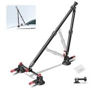 NEEWER Kit de Fixation Voiture à Triple Ventouse, Support en Fibre de Carbone, Adaptateur de Caméra d'action Compatible avec GoPro Insta360, Rail NATO, 24" Perche/Chiffon, Charge Max.2,2lb/1kg, CA136