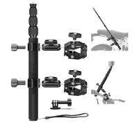 NEEWER Kit de Montage Caméra Moto, Bâton Selfie Invisible pour Guidon de Vélo avec 2 Rotules, Super Pinces,Adaptateur Caméra d'Action Compatible avec GoPro Insta360 DJI AKASO Action Cam, GP-30
