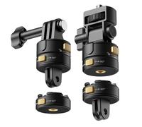 Neewer Kit de montage de caméra 6 en 1,compatible avec Hero13 12 11 Max DJI Osmo Action Insta360,support magnétique à dégagement en métal avec filetage1/4"/doigts pliables pour prises de vue POV,GP-23