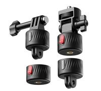 Neewer Kit de Montage magnétique pour caméra d'action, Compatible avec GoPro Hero 13 12 11 Max DJI Osmo Action Insta360, Support magnétique ABS à dégagement Rapide pour Prises de Vue POV, GP-24