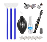 NEEWER Kit de Nettoyage d'Objectif 12 en 1 pour Caméra,Phones et Tablettes:1xStylo Brosse pour Objectif,1xSouffleur d'air,1xSpray Nettoyant,3xTampons pour Capteur Plein Format 24mm & 6xChiffons,HM-49