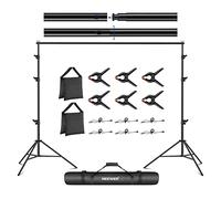 NEEWER Kit de Support de Toile de Fond réglable 8,5 x 10 Pieds, système de Support de Fond de Photographie avec 4 Barres transversales,6 Pinces à Ressort,6 Clips de Toile de Fond,2 Sacs de Sable