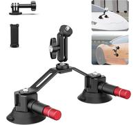 NEEWER Kit de Support de Voiture à Double Ventouse avec Bras Magique à Tête Sphérique à 360°, Support Caméra à Vide pour Pompe à Air à Dégagement Rapide Compatible avec GoPro Insta360 DJI OSMO, CA066