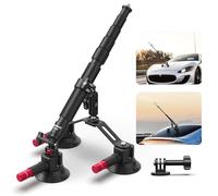 NEEWER Kit de Support caméra Triple Ventouse Voiture avec Perche d'Extension 2 en 1, Libération Rapide, Bras Magique pour Action Caméra, Fixation Triple Ventouse Compatible avec GoPro Insta360, CA065