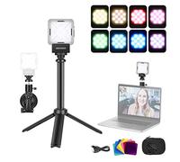 NEEWER Kit d'Éclairage pour Vidéoconférence,Lampe de Bureau avec Support Trépied/Ventouse/Filtres de Couleur pour Ordinateur Portable Webcam Remote Travail/Conférence Zoom/Lives/Selfie/Maquillage,SL12