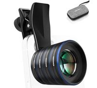 NEEWER Kit d'objectifs Macro pour téléphone,Ensemble 4 objectifs Macro magnétiques empilables&Pince filetée 17mm, Accessoires Photographie à Clip compatibles avec iPhone,Android et Samsung,LS-87