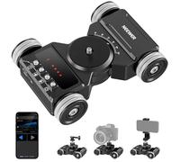 NEEWER Kit Dolly Motorisé Caméra Amélioré avec Contrôle par APP, Batterie de 5 Heures, Compatible avec GoPro iPhone Android DSLR Caméra, DL300,(pour Les sols Lisses et Les Bureaux Uniquement.)