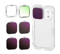 NEEWER Kit Filtre ND pour Cage Téléphone PA143/PA144 Uniquement,Densité Neutre ND8/16/32/64+Diffuseur Noir 1/4+Plaque Arrière Magnétique,Kit Accessoire Compatible avec iPhone 17 Pro/17 Pro Max,Argent
