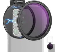 NEEWER Kit Filtre Objectif Téléphone Variable ND2-ND32 à Clipser 67mm Clip Téléphone avec Anneau Adaptateur Magnétique Filtre ND Magnétique HD pour iPhone 16 15 Pro Max 14 13 Galaxy S22 S23 S24 Ultra