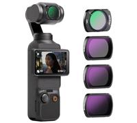NEEWER Kit de filtres HD CPL ND16 ND64 ND256 Compatible avec DJI OSMO Pocket 3 Creator Combo Accessoires Caméra d'action magnétique Filtre polarisant à densité neutre Verre optique Cadre en aluminium