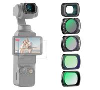 NEEWER Kit Filtres ND CPL Compatible avec DJI Osmo Pocket 4/3 Xtra Muse | ND2-32 Variable, CPL, UV, Diffusion Noire 1/4 à Effet Cinéma Vaporeux et Objectif Grand Angle 0,75x