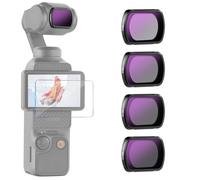 NEEWER Kit Filtres ND pour Pocket 3 (4pcs), ND4 ND8 ND16 ND32, Set Accessoires de Filtres à Densité Neutre Magnétique avec Verre Optique HD Multicouche Compatible avec DJI Osmo Pocket 3 Creator Combo