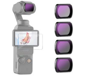 NEEWER Kit Filtres ND pour Pocket 3 (4pcs), ND4 ND8 ND16 ND32, Set Accessoires de Filtres à Densité Neutre Magnétique avec Verre Optique HD Multicouche Compatible avec DJI Osmo Pocket 3 Creator Combo