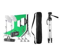 NEEWER Kit Studio Photo et éclairage, 2,6m x 3m Système de Support de Toile de Fond & Amazon Basics Trépied léger de 152 cm pour Appareil Photo, Reflex numérique et Jumelles