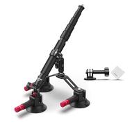 NEEWER Kit Support Voiture Triple Ventouse avec Perche à Selfie 2en 1, Bras Magique à Dégagement Rapide pour Pare-Brise Extérieur, Compatible avec GoPro Insta360 Action Cam, Chiffon Nettoyage, CA065