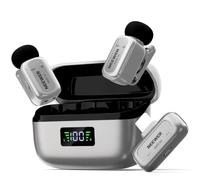 NEEWER KM19 Micro Cravate sans Fil Compatible avec iPhone 17 16, Argenté