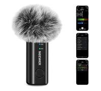 NEEWER KM23B Microphone Lavalier sans Fil Bluetooth, Contrôle par App, Compatible avec iPhone et Android, Batterie de 8h, Amélioration Vocale, Suppression du Bruit, Réglage du Volume, Coupure Basse