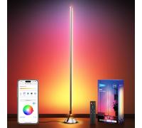 NEEWER Lampadaire Intelligent RGBW, 1500lm LED, éclairage d'angle sur pied, compatible avec Alexa Google, APP/AI DIY/Music Sync/16 millions couleurs, lamp ambiance pour chambre salon intérieure, NF01
