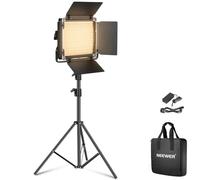NEEWER Lampe de studio LED bicolore avec trépied pour porte de grange, panneau vidéo pour enregistrement vidéo, streaming photo, photographie, 660 LED, 3200 K-5600 K, 3300 lux, 1 m, intensité variable