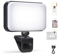 NEEWER Lampe LED pour Selfie, Version Entrée de Gamme, éclairage de Remplissage à Clipser pour Téléphone Compatible avec iPhone, 66 LED CRI92, Portable pour Ordinateur Portable, Webcam, Zoom, N6