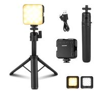 NEEWER Lampe Vidéo LED pour Caméra avec Trépied Bureau,Éclairage Portable Bicolore 3200K-5600K à Petit Panneau Dimmable,CRI 97+,8 Scènes,Batterie Rechargeable 2000mAh pour Enregistrement Vlog,NL-36AI