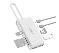 NEEWER Lecteur de Cartes SD,USB 3.2 Haute Vitesse pour Cartes SD 4.0/UHS-II SD/TF4.0/Micro SD,Adaptateur vers Type C & USB A pour Appareils Photo,Caméras d'action Drones Phones Clés USB,CP03D