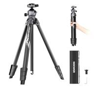 NEEWER LITETRIP LT07 Trépied de Voyage en Aluminium de 154,9 cm pour Appareil Photo avec rotule panoramique et inclinable, Plaque QR Arca Compatible avec Plaque de trépied Peak Design V3, Double axe