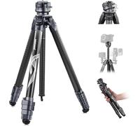 NEEWER LITETRIP LT32 Trépied de Voyage en Fibre de Carbone avec tête panoramique à 360° nivellement ± 15 °, axe Central Amovible, Boucle à Rabat Rapide, Plaque QR Arca Compatible avec Peak Design