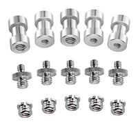 Neewer® Lot de 15 convertisseurs/adaptateurs à vis filetées en métal pour Appareil Photo DSLR, trépied, Plateforme d'épaule, Support de lumière, Cage pour caméra 1/4" 3/8"