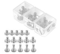 NEEWER Lot de 15 vis 1/4" avec Boîte de Rangement,3 Tailles en Acier Inoxydable 1/4"-20 Kit de Vis à Fente pour Caméra, Vis de Trépied ou de Montage à Dégagement Rapide,pour Un Usage Prolongé,UA026