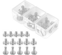 NEEWER Lot de 15 vis 1/4" avec Boîte de Rangement,3 Tailles en Acier Inoxydable 1/4"-20 Kit de Vis à Fente pour Caméra, Vis de Trépied ou de Montage à Dégagement Rapide,pour Un Usage Prolongé,UA026
