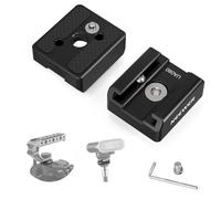 NEEWER Lot de 2 adaptateurs de montage pour griffe froide - Vis de 6,35 mm - Broches anti-arrêt à ressort pour ARRI, compatible avec émetteur de micro DJI, flash, support de moniteur, panneau lumineux