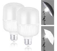 NEEWER Lot de 2 Ampoules LED E27 35W, 3450 Lumens/5700K/CRI 93+/15000h Durée de Vie, Éclairage de Photographie Vidéo, Non Scintillement/Non Dimmable 350W Équivalent Incandescent,Certifié CE&UKCA