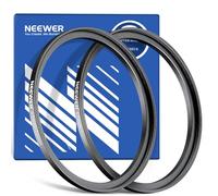 NEEWER Lot de 2 bagues d'adaptation 67-72 mm avec Chiffon de Nettoyage, en Alliage d'aluminium Ultra Fin pour Objectif d'appareil Photo de 67 mm à Utiliser Un Filtre de 72 mm