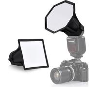 NEEWER Lot de 2 Diffuseurs de Flash Améliorés Speedlight Pliables (Octogone de 15cm¿ Rectangulaire de 6 x 5 Pouces) pour Flashs à Tête Ronde Z2 Z1 V1 et Compatibles avec Godox Sony Nikon Canon¿ NS5P