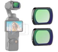 NEEWER Lot de 2 filtres magnétiques Noirs Diffusion Pro Mist 1/4 et 1/8 compatibles avec DJI Osmo Pocket 3 Gimbal Camera Creator Combo Accessoires avec protecteurs d'écran en Verre trempé FL-B11